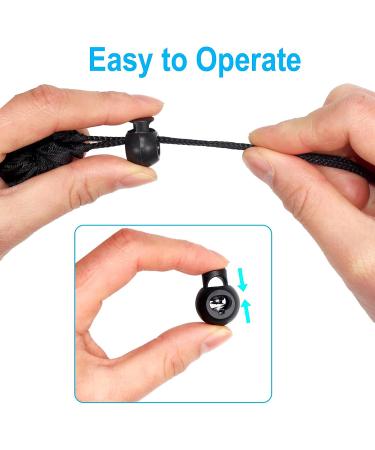 ZUSHALLMY 48pcs Upgraded Plastic Cord Lock - Drawstring Clip with Spring Toggle Stoppers for Shoelaces & Paracord - Buy Online on SooperMarket.com