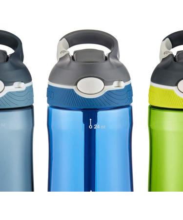 Contigo Autospout Straw Ashland Water Bottle 24 oz 3-Pack - Stormy Weather, Vibrant Lime, Monaco - Buy Online on SooperMarket.com