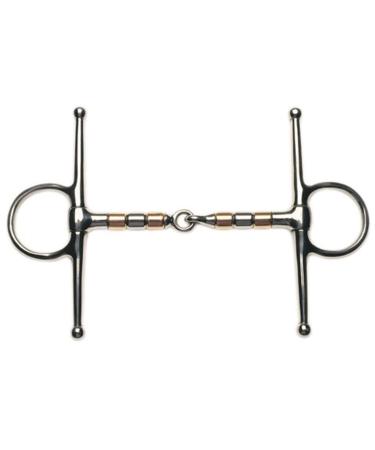 Korsteel Stainless Steel Copper & Steel Roller Gag Snaffle 125mm Silver