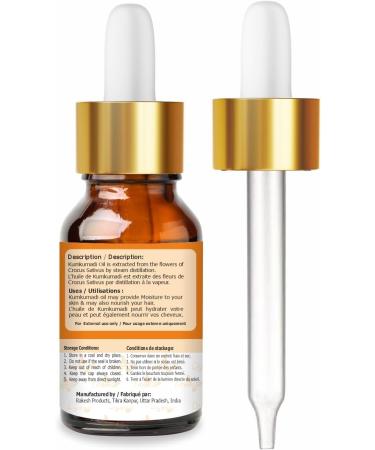 Crysalis Kumkumadi (Crocus Sativus) Oil | Pure & Natural Undiluted Essential Oil- 30 ml with Dropper - Buy Online on SooperMarket.com