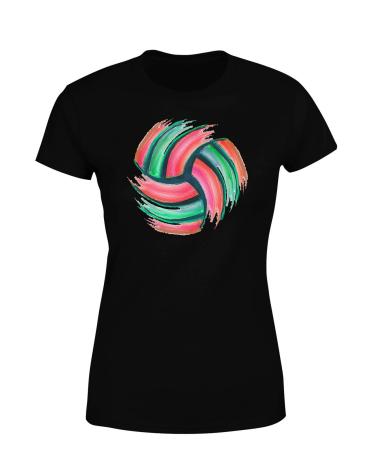 Volleyball Red Women's T-Shirt Training Beach Volleyball Sports T-Shirt Gift Idea S Black