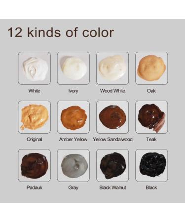 SEISSO Wood Repair Kit - 12 Colors for Furniture, Floors, Cabinets & More - Buy Online on SooperMarket.com