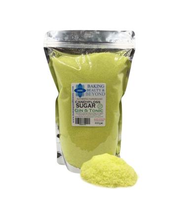 Baking Beauty & Beyond Premium Floss Sugar for Cotton Candy - Cotton Candy Flossing Sugar with Natural Ingredients Perfect for Every Occasion Bulk Floss Sugar 400g - Gin & Tonic Flavour