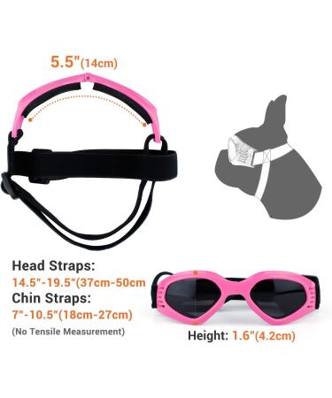 Pet Leso Doggles - Stylish Windproof Puppy Sunglasses in Pink | Shop Internationally for Trendy Dog Goggles - Buy Online on SooperMarket.com