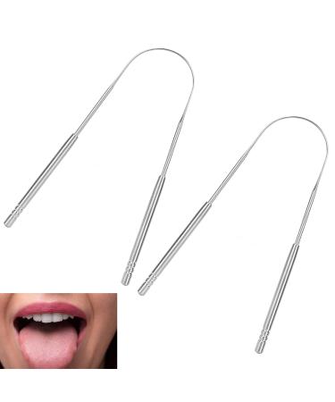 Stainless Steel Tongue Scraper - Effective Bad Breath Treatment for Adults | Robust Metal Tongue Cleaner for a Fresh Mouth - Buy Online on SooperMarket.com