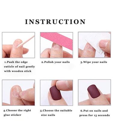 Aksod Long Coffin French Manicure Press on Nails Tips - Glossy Pink Fake Nails - 24Pcs Full Cover False Nails for Women and Girls - Buy Online on SooperMarket.com
