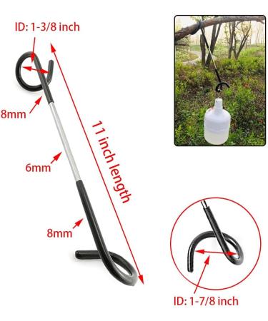 Outdoor Camping Lantern Hook Hanger Set - Non-Slip Tent Light Hangers for Camping & Hiking - 2 Pack Black - Buy Online on SooperMarket.com