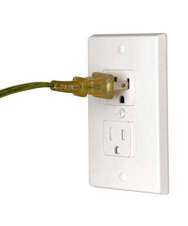 Ziz Home Self-Closing Childproof Outlet Covers | 4 Pack | White | Universal Electric Outlet Cover - Baby Proof Kit - Child Safety Wall Socket Plug - Durable ABS Plastic - Protection | Proofing - Buy Online on SooperMarket.com