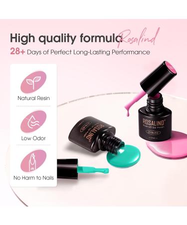 ROSALIND 30PCS Gel Nail Polish Set - Long Lasting DIY Manicure with Base & Top Coat Multicolored Glitter & Matte Options - Perfect Gift for Nail Art Enthusiasts - Buy Online on SooperMarket.com