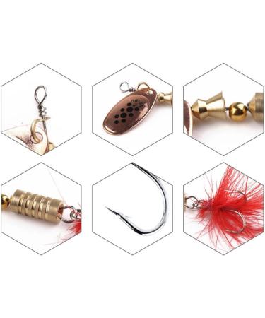 10PCS Spinner Lures Metal Bait Sequins Spinner Fishing Lures Fishing Lures Fishing Accessories Fishing Spinners Lifelike Fishing Bait Crankbaits Set for Outdoor Fishing Red - Buy Online on SooperMarket.com
