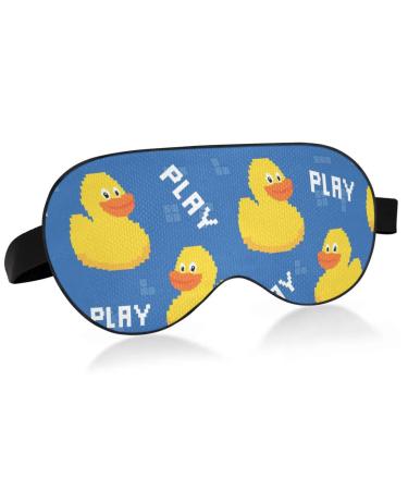 Haskirky Light Blocking Eye Mask Breathable and Adjustable Adult Men and Women Travel on Business Trips Yoga Meditation Light Smooth Comfortable Eye Mask Office Deep Sleep Goodies Cool Duck