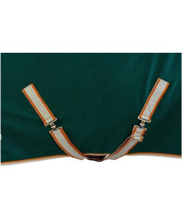 Marengos Economic Sweat Rug 145cm - Breathable Fleece Horse Transport Blanket with Removable Cross Strap - Green - Buy Online on SooperMarket.com