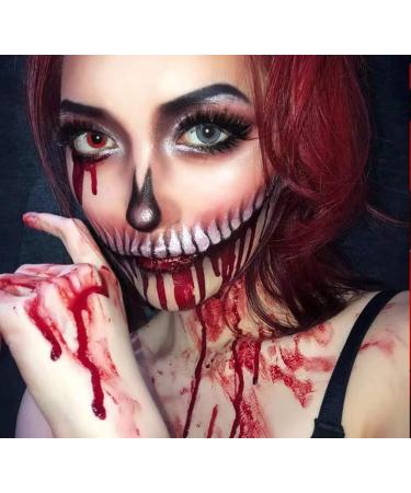Go Ho Fake Blood Makeup (2 oz) - Realistic & Washable Halloween Blood for Scar Wound, Cosplay, SFX - Zombie & Vampire Effects - 2 OZ - Buy Online on SooperMarket.com