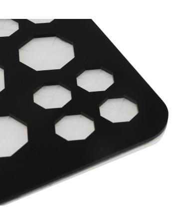 MY MIRONEY Black & White Makeup Brush Drying Rack | 26 Holes Makeup Brush Holder & Dryer Stand - International Shipping Available - Buy Online on SooperMarket.com