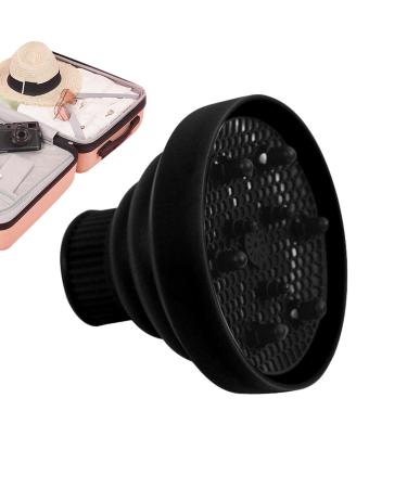 Ysvnlmjy Hair Dryer Hood Heat Resistant Foldable Silicone Hair Dryer Vent Hood | Soft Blow Dryer Accessory Multifunctional Hair Styling Supplies for Girls black