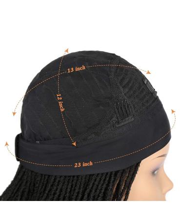Lady Miranda Black Dreadlock Headband Wig for Women and Men - Medium Twist Afro Synthetic Dreadlock Wig - Buy Online on SooperMarket.com