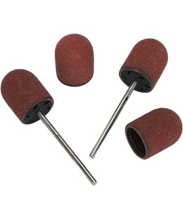 Nail Sanding Drill Bit Nail Sanding Heads Nail Grinding Heads 120# Grit Nail Art Sanding Caps Manicure Polishing Grinding Bands Nail Drill Bits Set with Shaft - Buy Online on SooperMarket.com