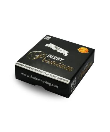 DERBY Barber Razor Cutting Premium Single Edge Blade 100 Count