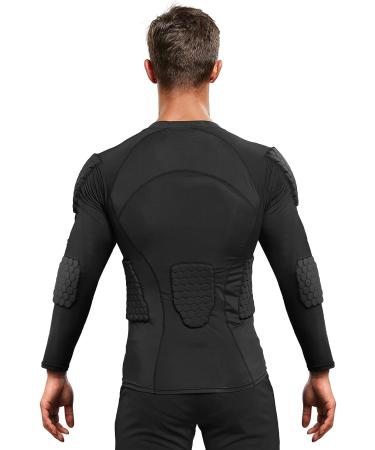 Zicac Men's Compression Padded Shirt - Sports Shock Rash Guard for Soccer Basketball, X-Large - Buy Online on SooperMarket.com