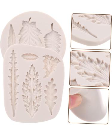 Alipis 2pcs Leaf Mold Clay Molds Cake Pops Mold Chocolate Candy Molds Silicone Mold Party Candy Mold Adorable Baking Molds Decor Small Cake Mold Chocolate Mold White Silica Gel Leaf Shape - Buy Online on SooperMarket.com