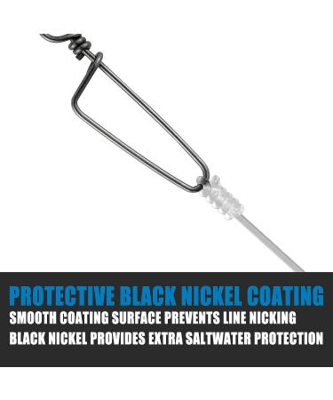 Dr.Fish Fishing Snap Swivels  Ball Bearing Swivels with Stainless Steel Coastlock Snap  Corrosion Resistant Black Nickel Coating  High Strength 26Lb to 503Lb  Saltwater Swivels Fishing Tackle #7-232LB 20 - Buy Online on SooperMarket.com