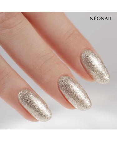 NEONAIL UV Nail Polish Base Coat Gel - Glitter Effect Base Gold Twinkle 7.2ml | Long-lasting Gel Varnish for Stunning Nails - Buy Online on SooperMarket.com