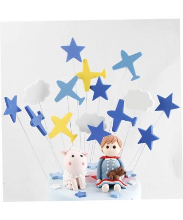 Warmhm 48 Pcs Decor Top Hat Cupcakes Plane Cake Toppers Cloud Cupcake Toppers The Clouds Insert Card Baby As Shownx3pcs mediumx3pcs - Buy Online on SooperMarket.com