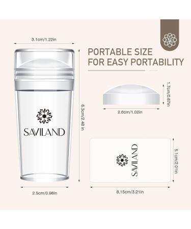 Saviland French Tip Nail Stamper Kit with Black+White Stamping Gel Polish - DIY French Manicure Set - Buy Online on SooperMarket.com