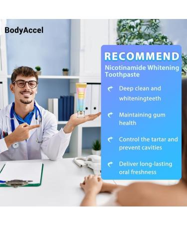 Body Accel Whitening Toothpaste | Fresh Breath & Stain Removal | Dazzling White - 1PCS | International Shipping Available - Buy Online on SooperMarket.com