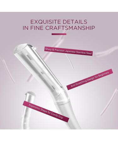 Professional Dermaplane Razor for Women - 6pcs Set for Face, Peach Fuzz, and Eyebrow Hair Removal | Gentle Skin Exfoliation Tool - Buy Online on SooperMarket.com