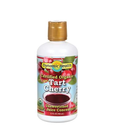 Dynamic Health  Laboratories Certified Organic Tart Cherry 100% Juice Concentrate Unsweetened 32 fl oz (946 ml)