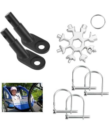 Buy DikeBAO 2-Piece Universal Bike Trailer Coupling for Kids & Dogs | Safe & Versatile Bicycle Trailer Support with Safety Pens & Key - Buy Online on SooperMarket.com