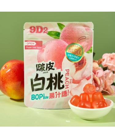 4 flavors of peeled fruit jelly candy 75g/bag 50% fruit jelly candy peel glucose Chinese candy chewing candy fruit candy and leisure Dim sum joy candy (White peach flavor 9bags) White peach flavor 9bags - Buy Online on SooperMarket.com