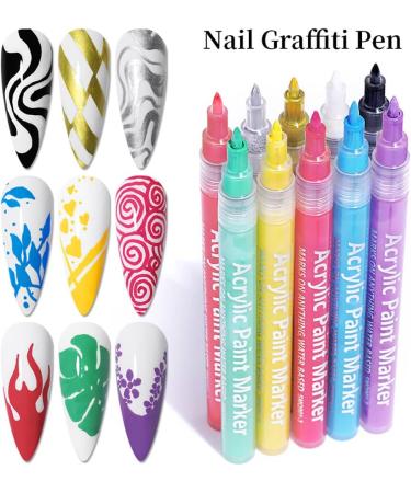 3 in 1 One Step Nail Polish Pen Nail Polish Pen One Step Nail Gel Pen-No Base and Top Coat Needed Nail Gel Painting Varnish Pen Nail Art Manicure Pen Nail Art Tools for DIY Nail Art Salon at Home 02 - Buy Online on SooperMarket.com