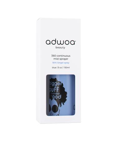 adwoa beauty Blue Custom Continuous Ultra Fine Mist Spray Bottle Multi-Tasking for Hair Skin Home Pet Care and more Refillable and Reusable 5oz.