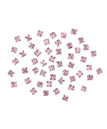 Unique Square Pointed Bottom Rhinestones For Nail Decoration Eye Catching Nail Accessories Square Pointed Bottom Rhinestones Pink middle