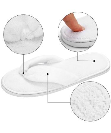 6 Pack Fluffy Coral Fleece Spa Slippers - Reusable House & Guest Slippers for Hotel Travel - Buy Online on SooperMarket.com