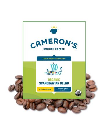 Cameron's Coffee Organic Scandinavian Blend Whole Bean Coffee, Medium-Dark Roast, 100% Arabica, Bulk, 4-Pound Bag, (Pack of 1) Organic Scandinavian Blend 4 Pound (Pack of 1)