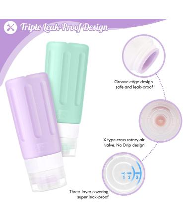 JBYAMUS 16 Pcs Silicone Travel Bottles Set - TSA Approved, Leak-Proof Toiletries Containers for Women, Portable & BPA Free - Pink - Buy Online on SooperMarket.com