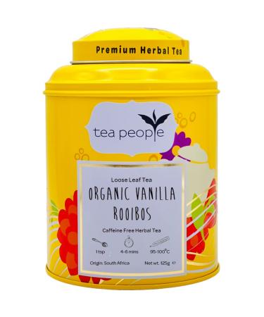 Tea People Organic Vanilla Rooibos Loose Tea Caddy 125g Vanilla 125 g (Pack of 1)