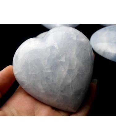 3.388lb Natural Gorgeous Celestite Heart Stone. Reiki Crystal Specimen JZIGTDEM - Buy Online on SooperMarket.com