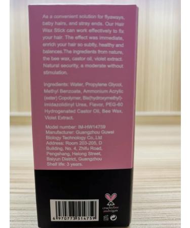 Immetee Hair Wax Stick - Edge Control Slick Stick for Flyaways & Frizz - 75g - Men & Women - Buy Online on SooperMarket.com
