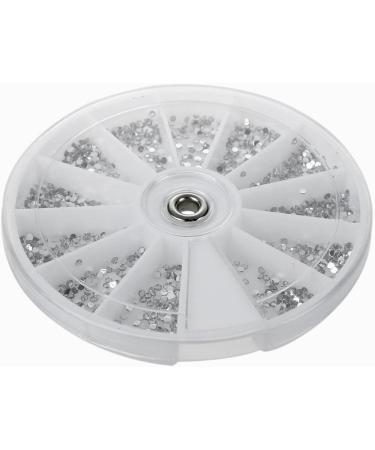 Sahkgye Carousel Silver Diamant Crystal Nail Art Glitter 1.5 mm Wheel - Buy Online on SooperMarket.com