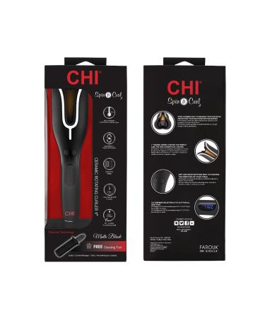 CHI Spin N Curl Curling Iron & Chi Silk Infusion Kit - Black | Packaging May Vary - Buy Online on SooperMarket.com