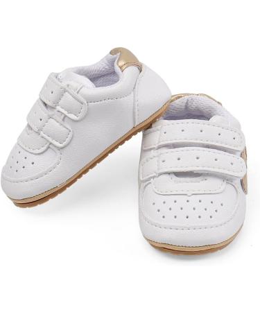 Cheerful Mario Baby First Walking Shoes | Soft PU Leather | Anti-Slip Sole | 6-12 Months | Gold - Buy Online on SooperMarket.com