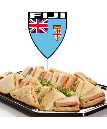 Fiji Flag Rugby Ball Food & Cupcake Picks Toppers Party Decorations (14 Pack) - Buy Online on SooperMarket.com