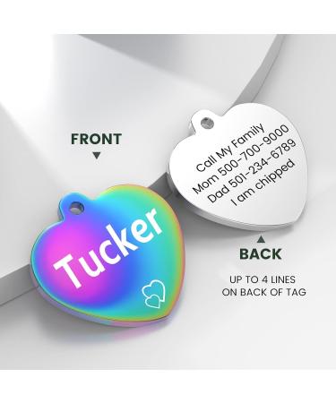 ID Tags for Dogs Cats - YEHANTI Personalised Dog Tag Engraved Stainless Steel Dog Tags Cat Tags for Pets with Various Cute and Beautiful Icons ID Name Tags for Dog Doggy Cat Kitten Heart - Buy Online on SooperMarket.com