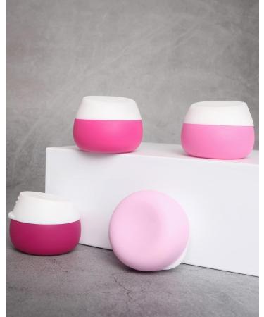 Gemice Travel Containers for Toiletries Silicone Cream Jars TSA Approved Travel Size Containers Leak-proof Travel Accessories with Lid for Cosmetic Makeup Face Body Hand Cream (4 Pieces) Red - Buy Online on SooperMarket.com