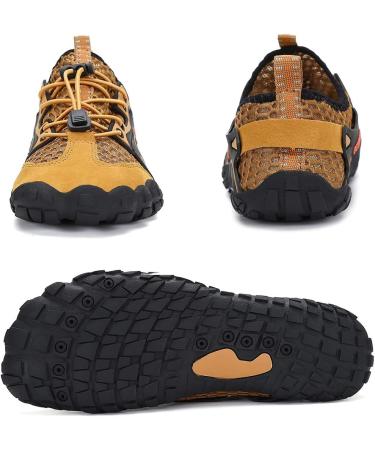 Men's Aqua Shoes | Fast-Drying Water Shoes for Kids & Adults | Non-Slip & Barefoot Beach Footwear - EU 41 Brown - Buy Online on SooperMarket.com
