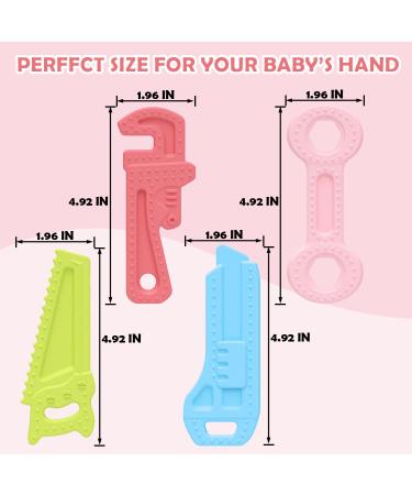 Silicone Baby Teething Toys | BPA-Free & Freezer Safe Infant Chew Toys | Molar Teether with Soft Textures | Easy to Hold & Clean - Buy Online on SooperMarket.com